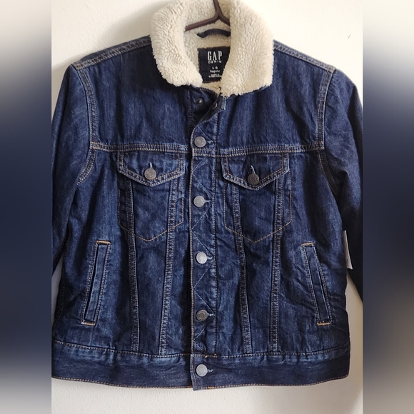 GAP denim sherpa jacket large - Picture 5 of 8